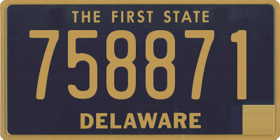 DE license plate 758871