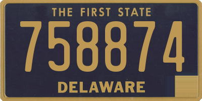 DE license plate 758874