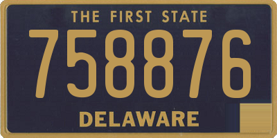 DE license plate 758876