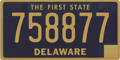 DE license plate 758877
