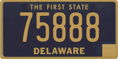 DE license plate 75888