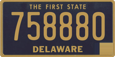 DE license plate 758880