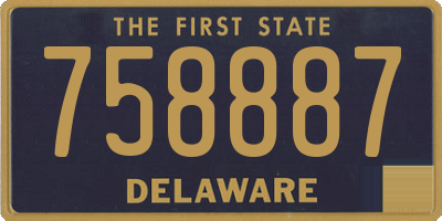 DE license plate 758887