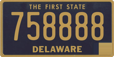 DE license plate 758888