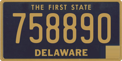 DE license plate 758890