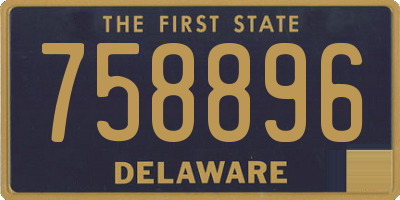 DE license plate 758896