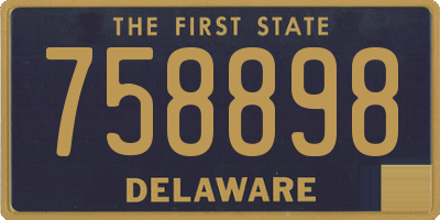 DE license plate 758898