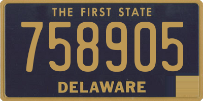 DE license plate 758905