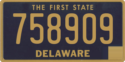 DE license plate 758909