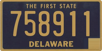 DE license plate 758911