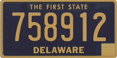DE license plate 758912