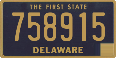 DE license plate 758915