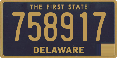 DE license plate 758917