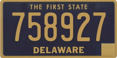 DE license plate 758927
