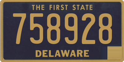 DE license plate 758928