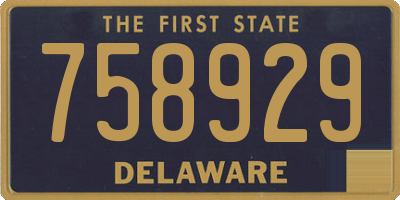 DE license plate 758929