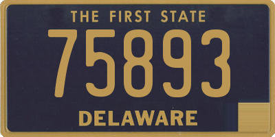 DE license plate 75893