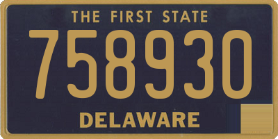 DE license plate 758930