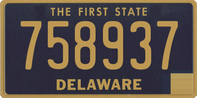 DE license plate 758937