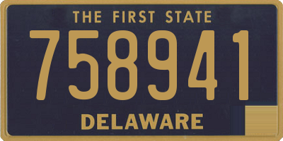 DE license plate 758941