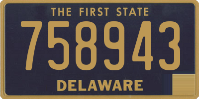 DE license plate 758943