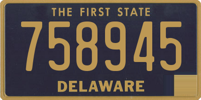 DE license plate 758945