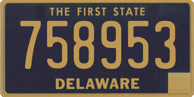 DE license plate 758953
