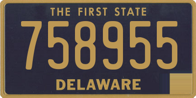DE license plate 758955