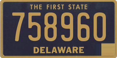 DE license plate 758960