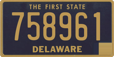 DE license plate 758961