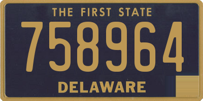 DE license plate 758964