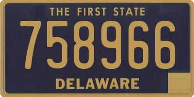 DE license plate 758966