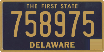 DE license plate 758975