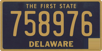 DE license plate 758976