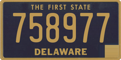 DE license plate 758977