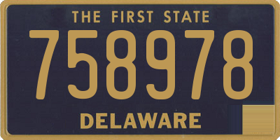 DE license plate 758978