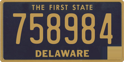 DE license plate 758984