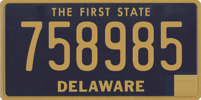 DE license plate 758985