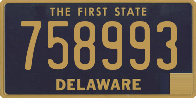 DE license plate 758993