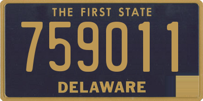 DE license plate 759011