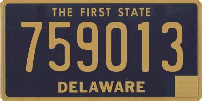 DE license plate 759013