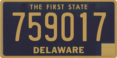 DE license plate 759017
