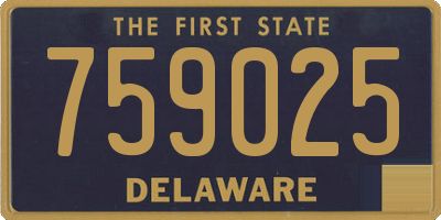 DE license plate 759025