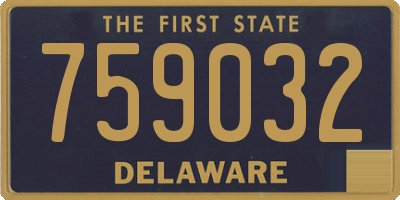 DE license plate 759032