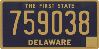 DE license plate 759038