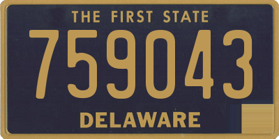 DE license plate 759043