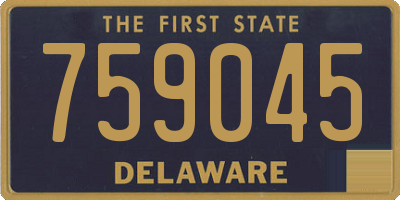 DE license plate 759045