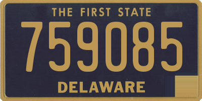 DE license plate 759085