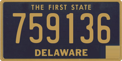 DE license plate 759136