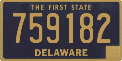 DE license plate 759182